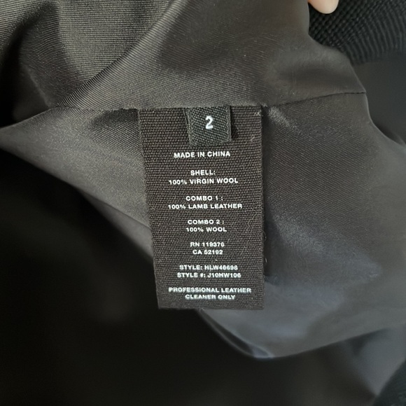 NWT Helmut Lang Crux Leather-Sleeved Wool Blazer - Picture 6 of 6